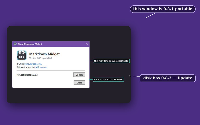 Markdown Midget updates keep your place